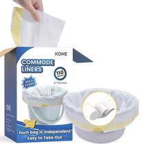 Sacos de lixo descartáveis Commode Liners KONE 110 Count Sacos de lixo descartáveis Commode Liners KONE 110 Count