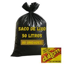 Sacos de Lixo Dubom 50 Litros Reforçado Resistente Uso Doméstico Comercial Kit 80 100 150 200 Atacado Direto da Fabrica
