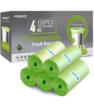 Sacos de lixo FORID 15L/4 galões 150 unidades verdes sem perfume Sacos de lixo FORID 15L/4 galões 150 unidades verdes sem perfume