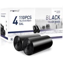 Sacos de lixo FORID Small Black 15L 110 unidades, material PE durável