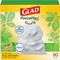 Sacos de lixo Glad ForceFlex Tall Kitchen 13L 80 Ct Gain Scent