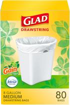 Sacos de lixo Glad Medium 30L Gain Original com Febreze 80ct Sacos de lixo Glad Medium 30L Gain Original com Febreze 80ct