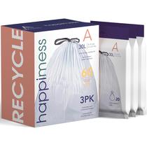 Sacos de lixo happimess HPM3000A-CLEAR 30L, 60 unidades, 3 pacotes