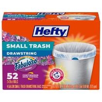 Sacos de lixo Hefty Small, 4 galões, Fabuloso Scent, 52 unidades