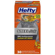 Sacos de lixo Hefty Steelsak Heavy Duty 39 galões 30 unidades