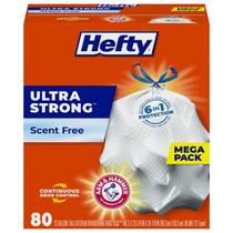 Sacos de lixo Hefty Ultra Strong 13 galões 80 sacos brancos
