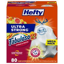 Sacos de lixo Hefty Ultra Strong 13 galões 80 sacos brancos