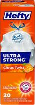 Sacos de lixo Hefty Ultra Strong 13 galões e 20 unidades com aroma cítrico