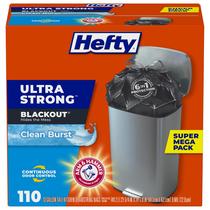 Sacos de lixo Hefty Ultra Strong 13 galões pretos 110 sacos Sacos de lixo Hefty Ultra Strong 13 galões pretos 110 sacos