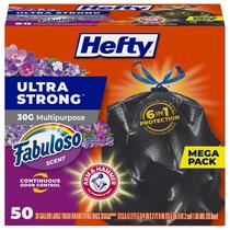 Sacos de lixo Hefty Ultra Strong 30 galões 50 sacos pretos