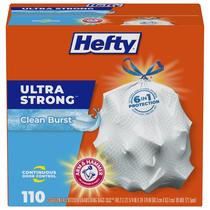 Sacos de lixo Hefty Ultra Strong 49L 110 sacos Clean Burst