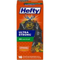 Sacos de lixo Hefty Ultra Strong Lawn & Leaf, 39 galões, 16 unidades