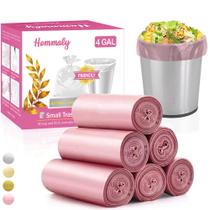Sacos de lixo Hommaly de 4 galões/180 unidades rosa pequenos para 12-15 L