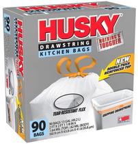 Sacos de lixo Husky HK13xHF090W-XR para cozinha com capacidade de 49L
