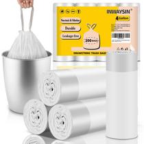 Sacos de lixo Inwaysin, banheiro pequeno de 4 galões/15 litros, 200 unidades