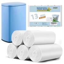 Sacos de lixo Inwaysin, brancos de 13 galões, biodegradáveis, 60 unidades