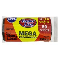 Sacos De Lixo Mega Econômico 100l Embalixo