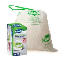 Sacos de lixo Mint-X Mint-Flex, repelente de roedores, 13 galões, 40 quilates