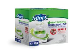 Sacos de lixo Mint-X, repelente de roedores, 13 galões, 120 unidades