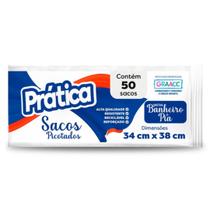 Sacos de Lixo Para Banheiro e Pia Prática 50 Unidades