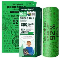 Sacos de lixo para cães The Original Poop Bags 92% à base de plantas, 200 quilates Sacos de lixo para cães The Original Poop Bags 92% à base de plantas, 200 quilates