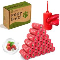 Sacos De Lixo Para Fezes De Cães Com Aroma De Morango Vermelho, Fotodegradáveis E Grossos, Com Sacos De Lixo Para Fezes De Cães Com Aroma De Morango Vermelho, Fotodegradáveis E Grossos, Com