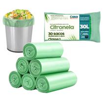 Sacos de Lixo Perfumado Pia Banheiro Cozinha Anti Odores Neutraliza Cintronela 30 Litros 30 Unidades Cada Rolo