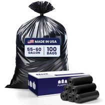 Sacos de lixo Plasticplace 55-60 galões 1,0 mil pretos (100) Sacos de lixo Plasticplace 55-60 galões 1,0 mil pretos (100)
