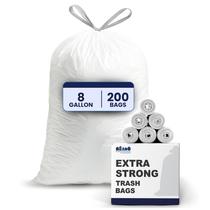Sacos de lixo Plasticplace 8 galões brancos 200 unidades 26L Sacos de lixo Plasticplace 8 galões brancos 200 unidades 26L