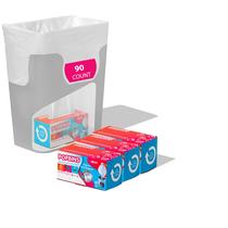 Sacos de lixo POPBINS Small Garbage 4,5 L, pacote transparente com 90