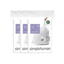 Sacos de lixo simplehuman Code C 10-12L 60 unidades brancos