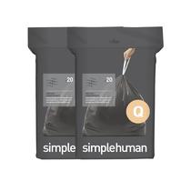 Sacos de lixo simplehuman Code Q 50-65L/13-17 galões (40 unidades) Sacos de lixo simplehuman Code Q 50-65L/13-17 galões (40 unidades)