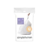 Sacos de lixo simplehuman Code Q 50-65L 20 unidades brancos Sacos de lixo simplehuman Code Q 50-65L 20 unidades brancos