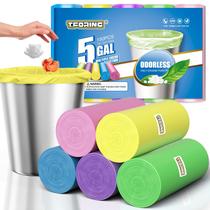 Sacos de lixo T.FORING 18L/5 galões 150 unidades, sem perfume, 5 cores