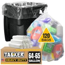 Sacos de lixo Tasker 240-246L Clear 120 unidades para reciclagem Sacos de lixo Tasker 240-246L Clear 120 unidades para reciclagem