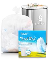 Sacos de lixo Teivio 30L Clear 1000 unidades a granel para escritório doméstico