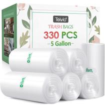 Sacos de lixo Teivio de 5 galões (330 unidades) para cozinha de escritório doméstico