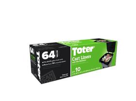 Sacos de lixo Toter de 64 galões, eliminador de odor de 10 rolos