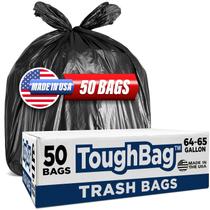 Sacos de lixo ToughBag 240-246L Heavy Duty 50x48" pretos 50Ct Sacos de lixo ToughBag 240-246L Heavy Duty 50x48" pretos 50Ct