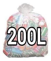 Sacos De Lixo Transparente 200L Reforçado 100Un