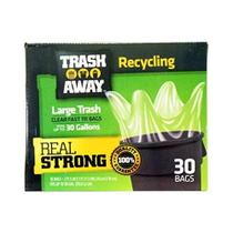 Sacos de lixo Trash Away Heavy Duty Clear Recycling 30 L (30 quilates) Sacos de lixo Trash Away Heavy Duty Clear Recycling 30 L (30 quilates)