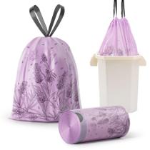 Sacos de lixo VOK 4 galões com cordão lavanda 50 unidades
