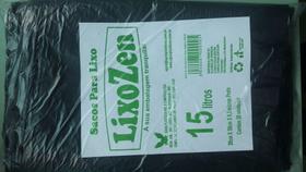 Sacos de Lixo ZEN 15 l 39x58x3 Preto com 20 unidades