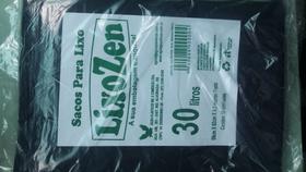 Sacos de Lixo ZEN 30 litros 59x62x3 Preto com 10 unidades