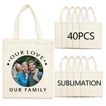 Sacos de lona OKBA Bulk 40 peças para sublimação 31x36cm bege