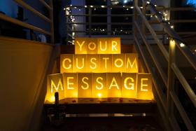 Sacos de luminária WYMM de A a Z com velas à luz de chá