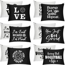 Sacos de maquiagem de voleibol Weewooday Canvas Cosmetic 12 unidades