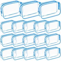 Sacos de maquiagem Saintrygo Saco de cosméticos de PVC transparente, pacote com 18