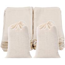 Sacos de musselina Tatuo 50 peças de algodão com cordão 10x15cm