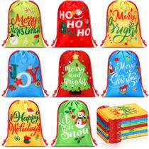 Sacos de Natal com cordão Xuniea, 24 peças, 18 x 25 cm, poliéster Sacos de Natal com cordão Xuniea, 24 peças, 18 x 25 cm, poliéster